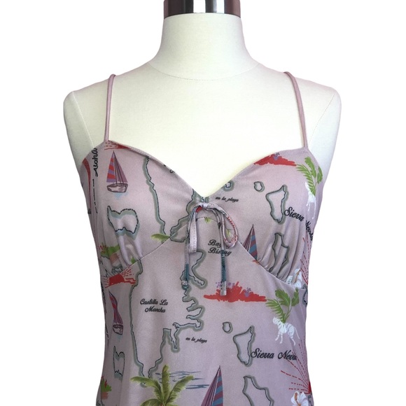 Urban Outfitters Elodie Holiday Islands Mesh Stretch Mini Dress- Medium - Picture 2 of 7